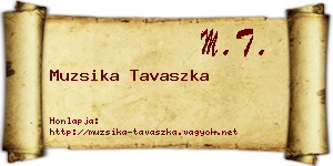 Muzsika Tavaszka névjegykártya